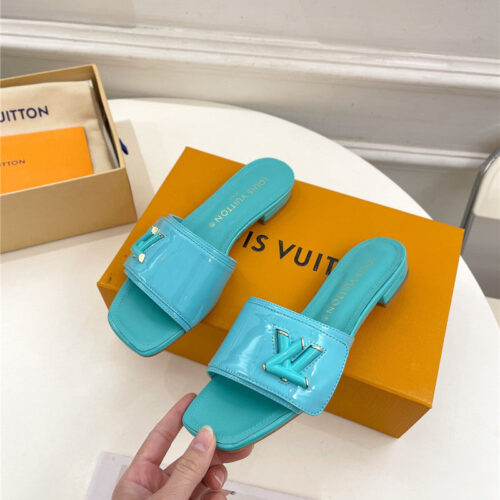 High Quality Luxury Louis Vuitton Latest Square Toe Slippers product detail