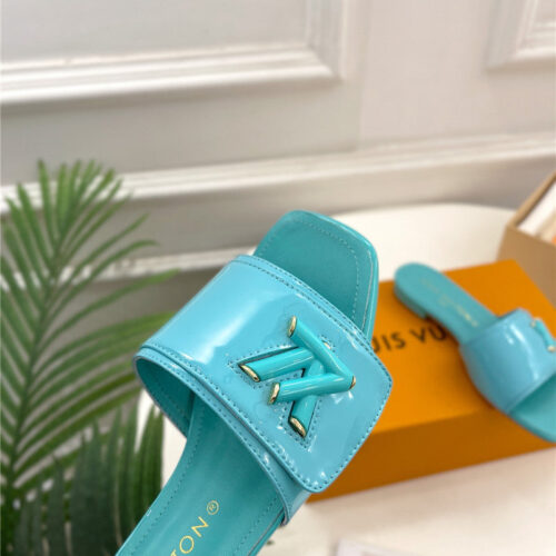 High Quality Luxury Louis Vuitton Latest Square Toe Slippers product detail