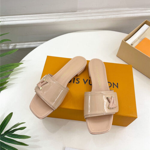 High Quality Luxury Louis Vuitton Latest Square Toe Slippers – Style 74883 product detail