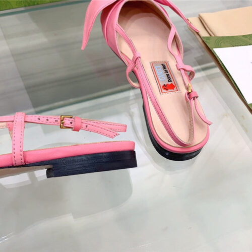 High Quality Luxury Gucci’s Latest Fashion Show Big Hit Bow Sandals product detail
