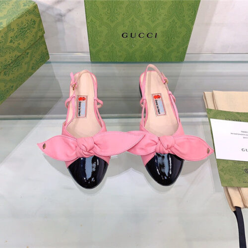 High Quality Luxury Gucci’s Latest Fashion Show Big Hit Bow Sandals product detail