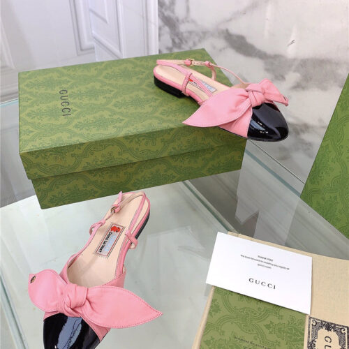 High Quality Luxury Gucci’s Latest Fashion Show Big Hit Bow Sandals product detail