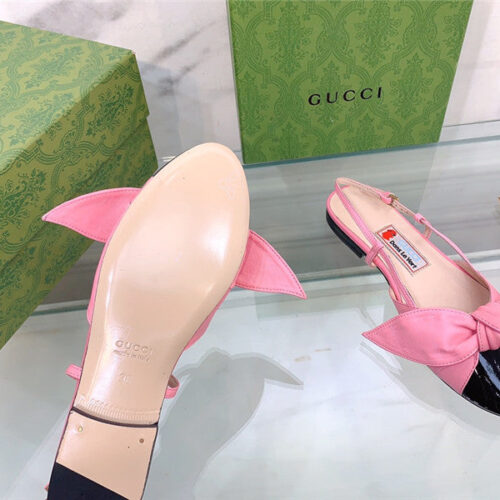 High Quality Luxury Gucci’s Latest Fashion Show Big Hit Bow Sandals product detail