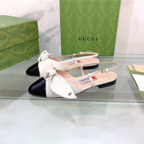 High Quality Luxury Gucci’s Latest Fashion Show Big Hit Bow Sandals – Style 10387 alternate view