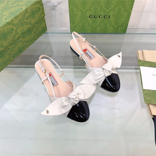 High Quality Luxury Guccis Latest Fashion Show Big Hit Bow Sandals – Style 10387