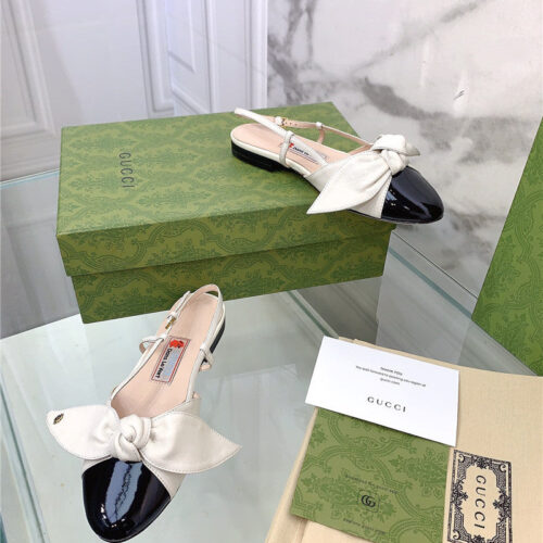 High Quality Luxury Gucci’s Latest Fashion Show Big Hit Bow Sandals – Style 10387 product detail
