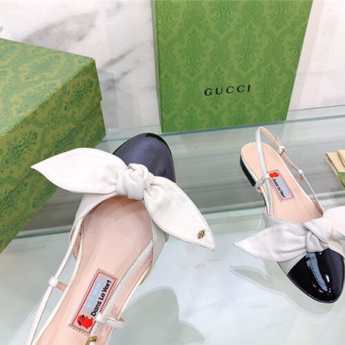 High Quality Luxury Gucci’s Latest Fashion Show Big Hit Bow Sandals – Style 10387 product detail