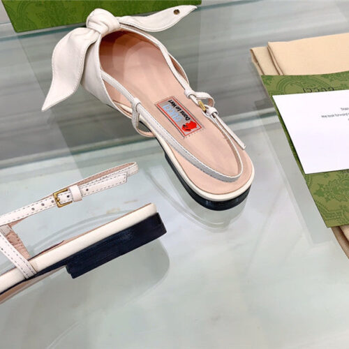 High Quality Luxury Gucci’s Latest Fashion Show Big Hit Bow Sandals – Style 10387 product detail