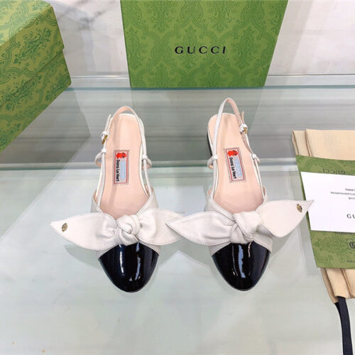 High Quality Luxury Gucci’s Latest Fashion Show Big Hit Bow Sandals – Style 10387 product detail
