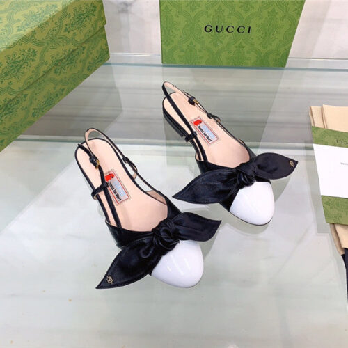 High Quality Luxury Guccis Latest Fashion Show Big Hit Bow Sandals – Style 43155