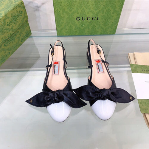 High Quality Luxury Gucci’s Latest Fashion Show Big Hit Bow Sandals – Style 43155 product detail