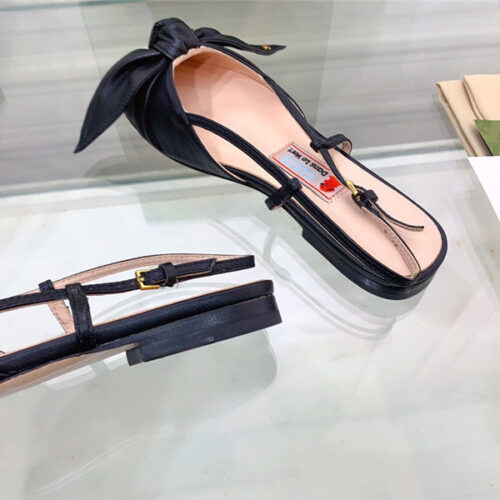 High Quality Luxury Gucci’s Latest Fashion Show Big Hit Bow Sandals – Style 43155 product detail