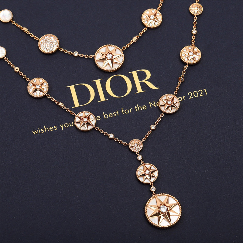 High Quality Luxury Dior Compass Double Necklace product detail