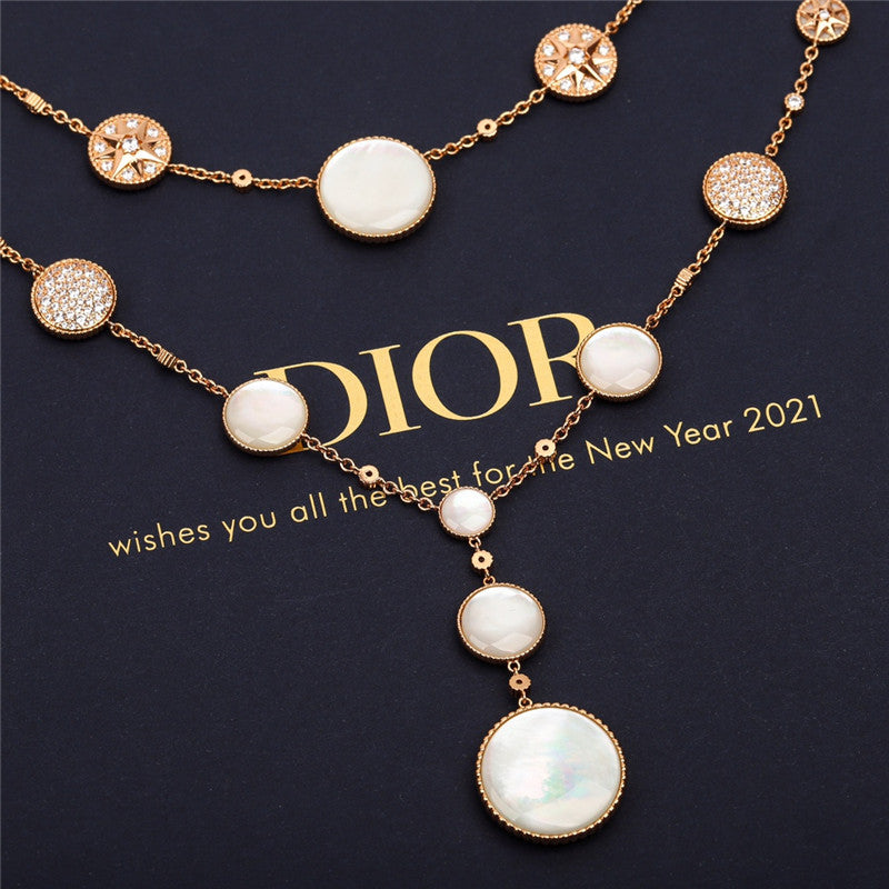 High Quality Luxury Dior Compass Double Necklace product detail