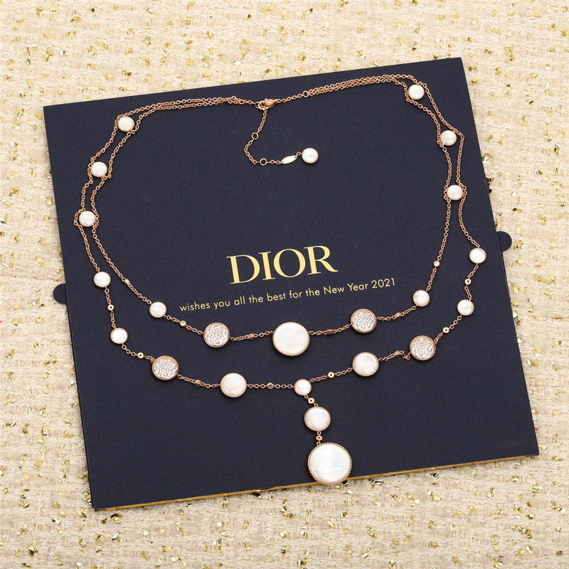 High Quality Luxury Dior Compass Double Necklace product detail