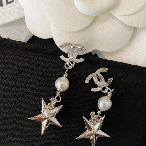 High Quality Luxury Chanel Double C Five-Pointed Star Design Earrings product detail