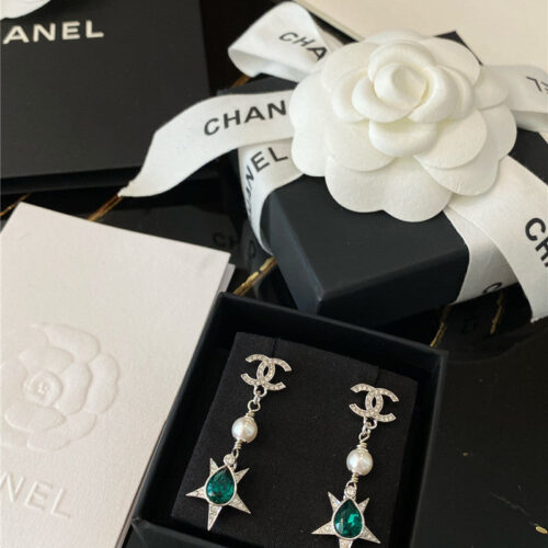 High Quality Luxury Chanel Double C Five-Pointed Star Design Earrings product detail