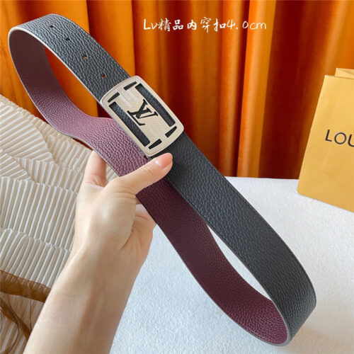 High Quality Luxury Louis Vuitton Classic Embossed Belt – Style 08582 alternate view