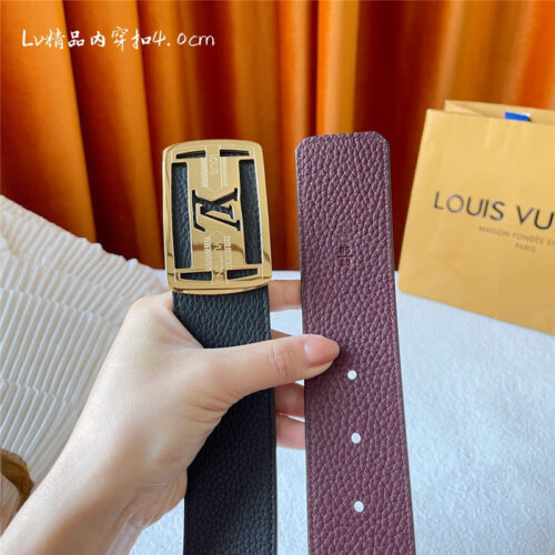 High Quality Luxury Louis Vuitton Classic Embossed Belt – Style 41350 product detail