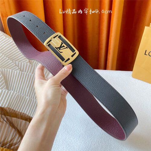 High Quality Luxury Louis Vuitton Classic Embossed Belt – Style 41350 alternate view