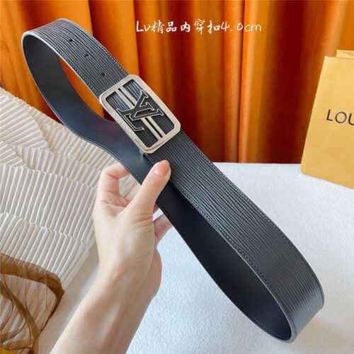 High Quality Luxury Louis Vuitton Classic Embossed Belt – Style 10278 alternate view