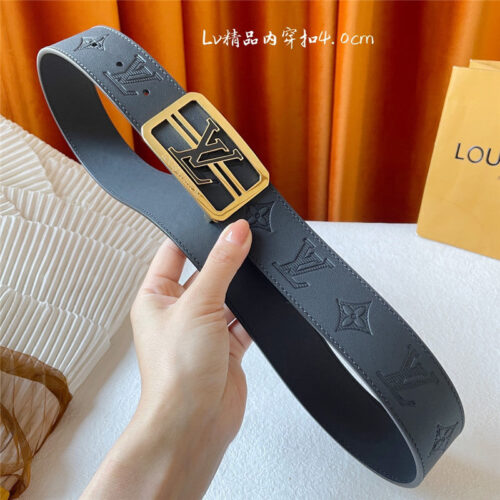 High Quality Luxury Louis Vuitton Classic Embossed Belt alternate view
