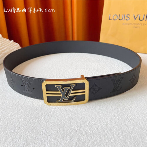 High Quality Luxury Louis Vuitton Classic Embossed Belt