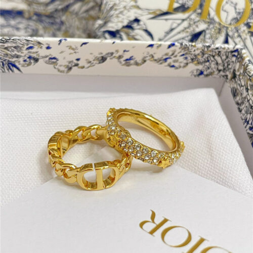 High Quality Luxury Dior Two Piece Ring