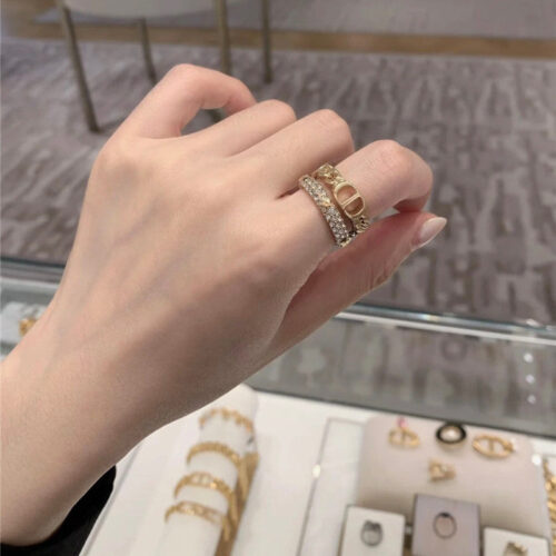 High Quality Luxury Dior Two Piece Ring product detail