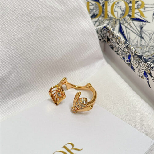 High Quality Luxury Dior Carved Rose Ring product detail