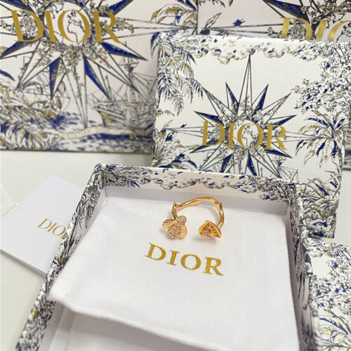 High Quality Luxury Dior Carved Rose Ring product detail