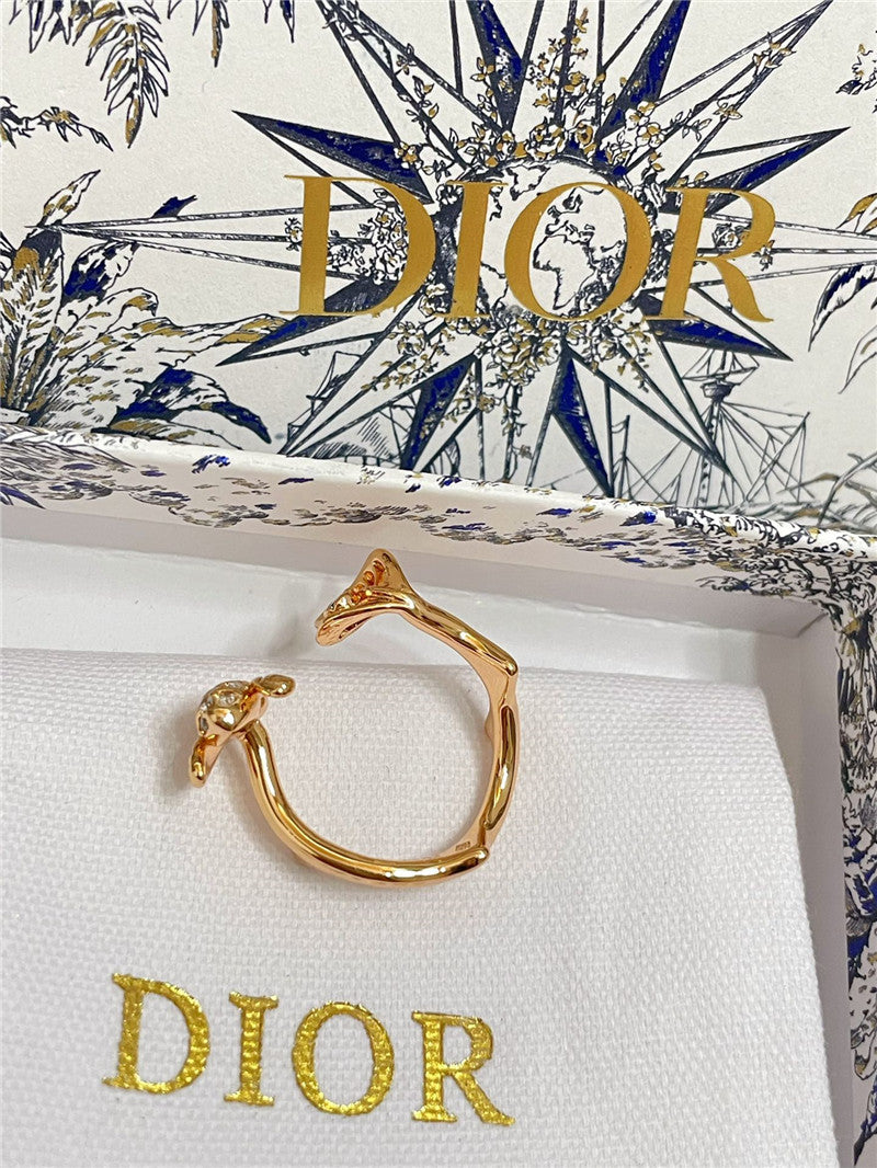 High Quality Luxury Dior Carved Rose Ring product detail