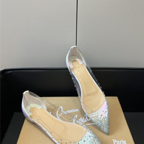 High Quality Luxury Christian Louboutin Pvc Drill Face Flats product detail