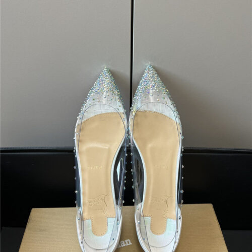 High Quality Luxury Christian Louboutin Pvc Drill Face Flats product detail