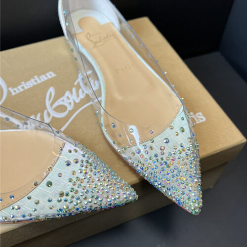 High Quality Luxury Christian Louboutin Pvc Drill Face Flats product detail