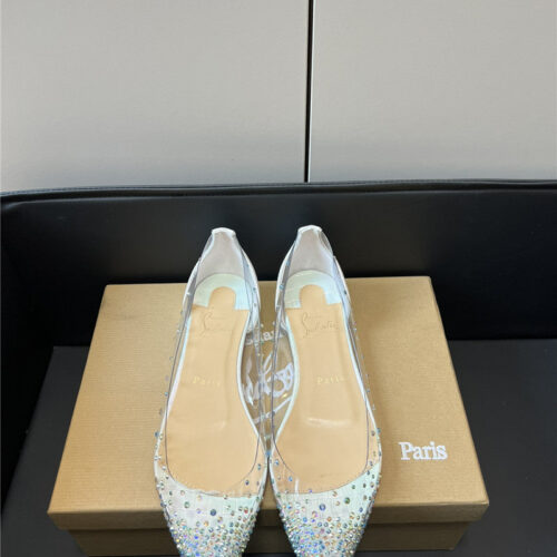 High Quality Luxury Christian Louboutin Pvc Drill Face Flats product detail