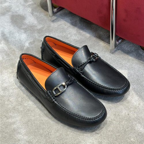 High Quality Luxury Hermes Mens Classic Loafers
