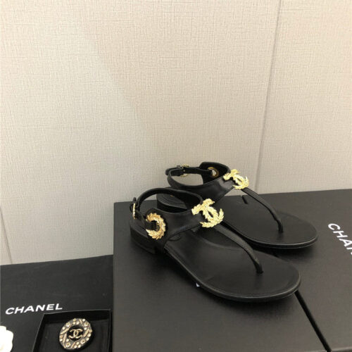 High Quality Luxury Chanel New C Buckle Sandals – Style 35462 product detail
