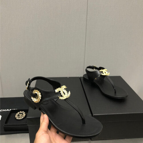 High Quality Luxury Chanel New C Buckle Sandals – Style 35462 alternate view