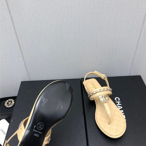 High Quality Luxury Chanel New C Buckle Chain Sandals – Style 78406 product detail