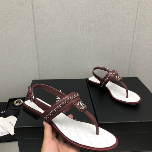 High Quality Luxury Chanel New C Buckle Chain Sandals – Style 14566 alternate view