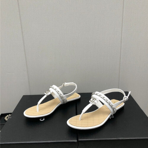 High Quality Luxury Chanel New C Buckle Chain Sandals