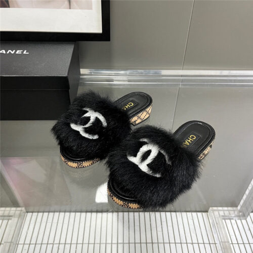 High Quality Luxury Chanel New Wool Slippers – Style 25542