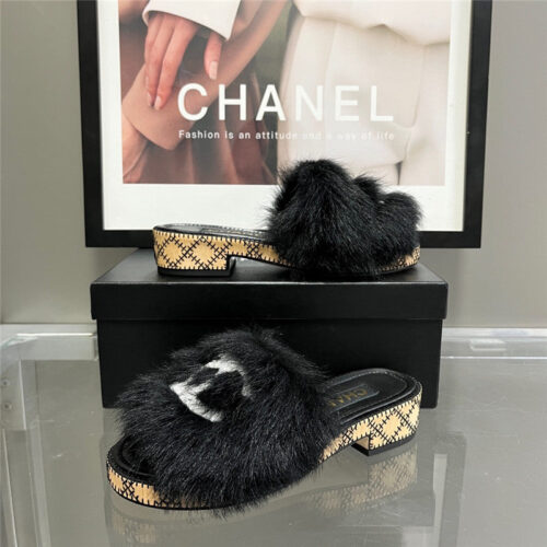 High Quality Luxury Chanel New Wool Slippers – Style 25542 product detail