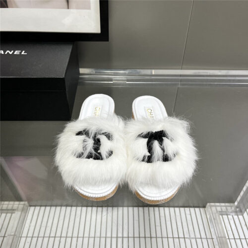 High Quality Luxury Chanel New Wool Slippers – Style 89382 product detail