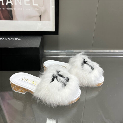 High Quality Luxury Chanel New Wool Slippers – Style 89382 alternate view