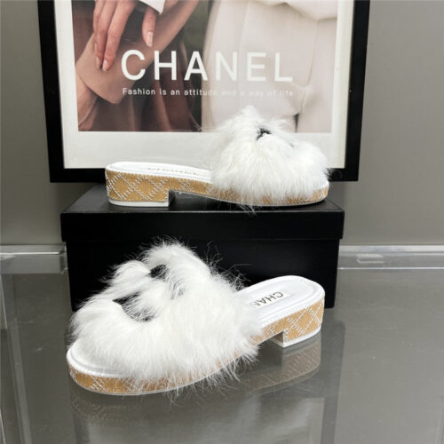 High Quality Luxury Chanel New Wool Slippers – Style 89382 product detail
