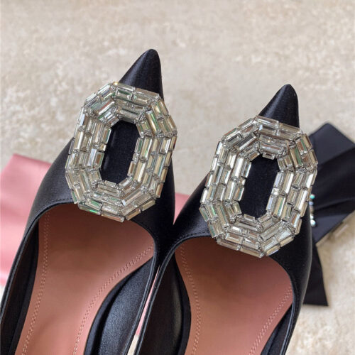 High Quality Luxury Amina Muaddi New Arrival Crystal Pumps product detail