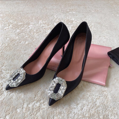 High Quality Luxury Amina Muaddi New Arrival Crystal Pumps