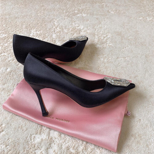 High Quality Luxury Amina Muaddi New Arrival Crystal Pumps product detail
